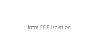 Intra EGP isolation
 