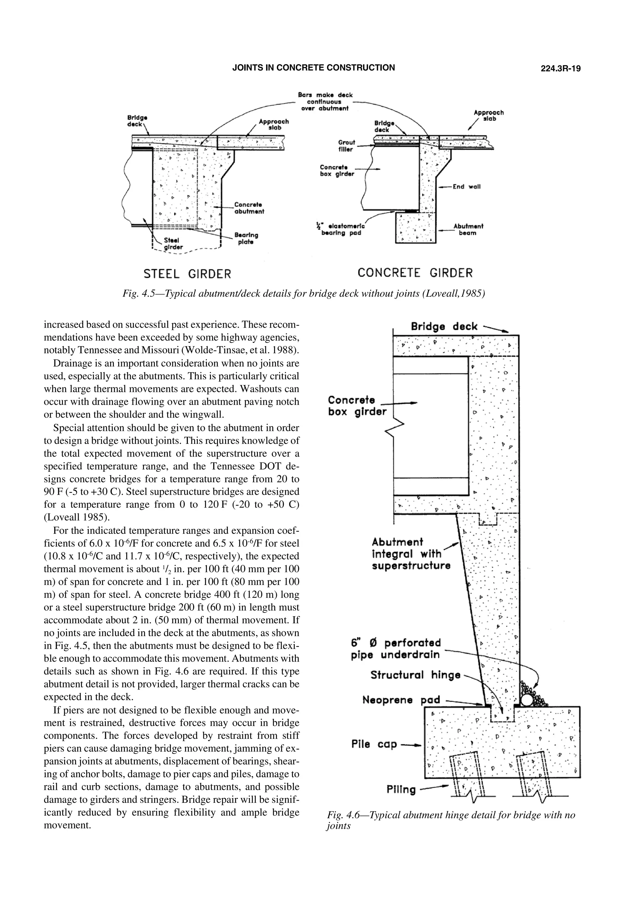 __ACI 2243r95Expansion Joint Spacing. الكود الامريكي لفواصل التمدد
