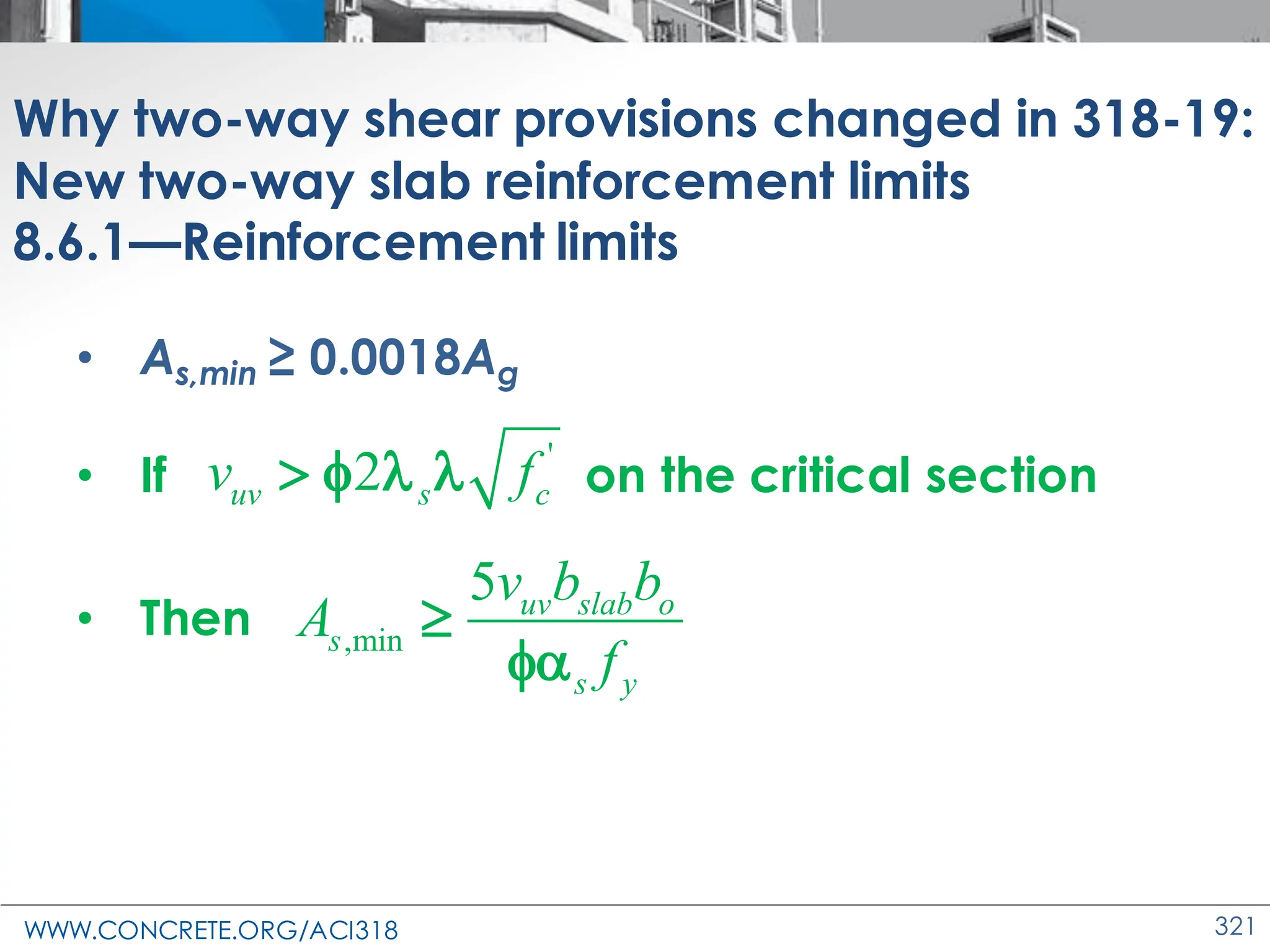 ACI 318-19 Presentation - changes to the concrete design standard | PDF