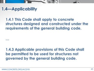 ACI 318-19 Presentation - changes to the concrete design standard | PDF