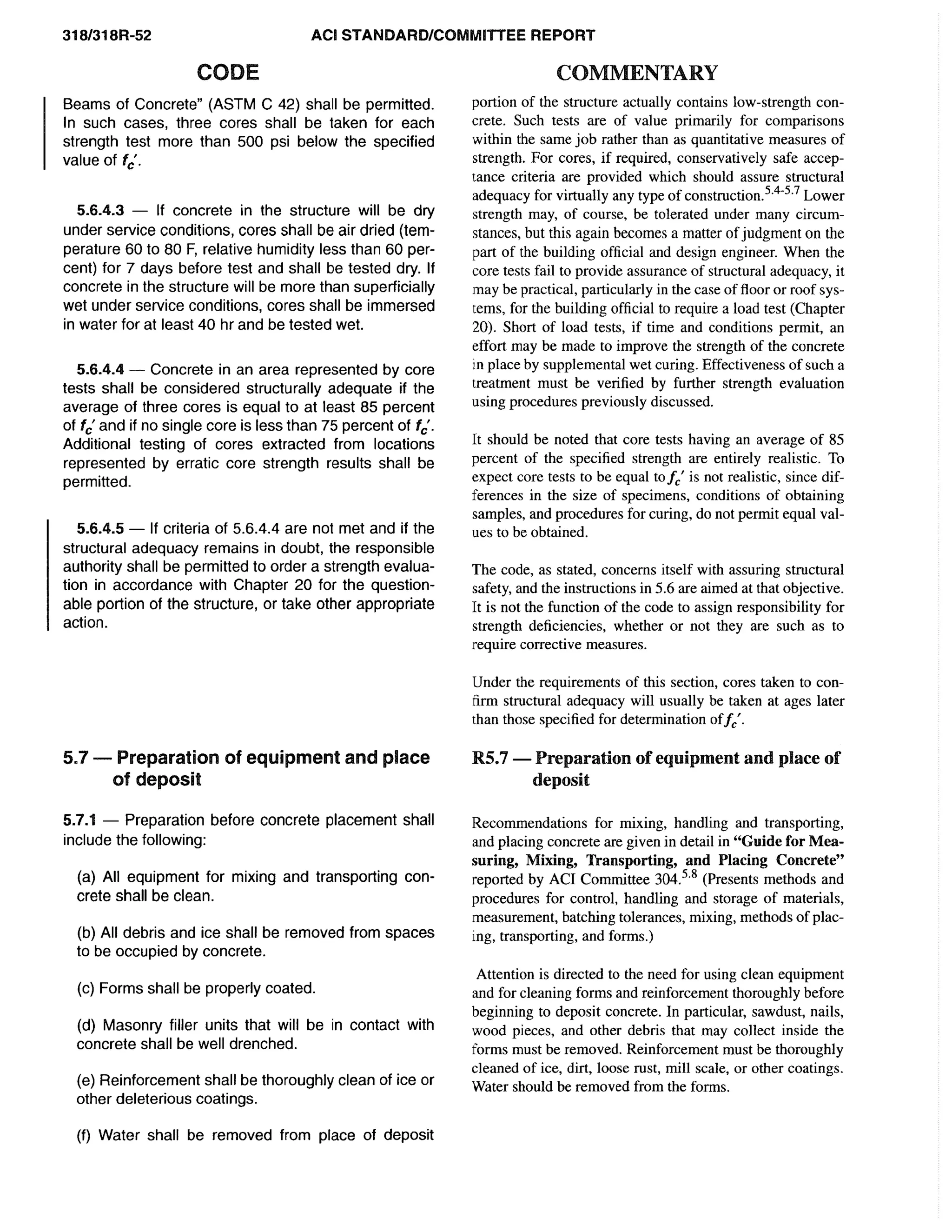 American Concrete Institute ACI 318 Codes | PDF