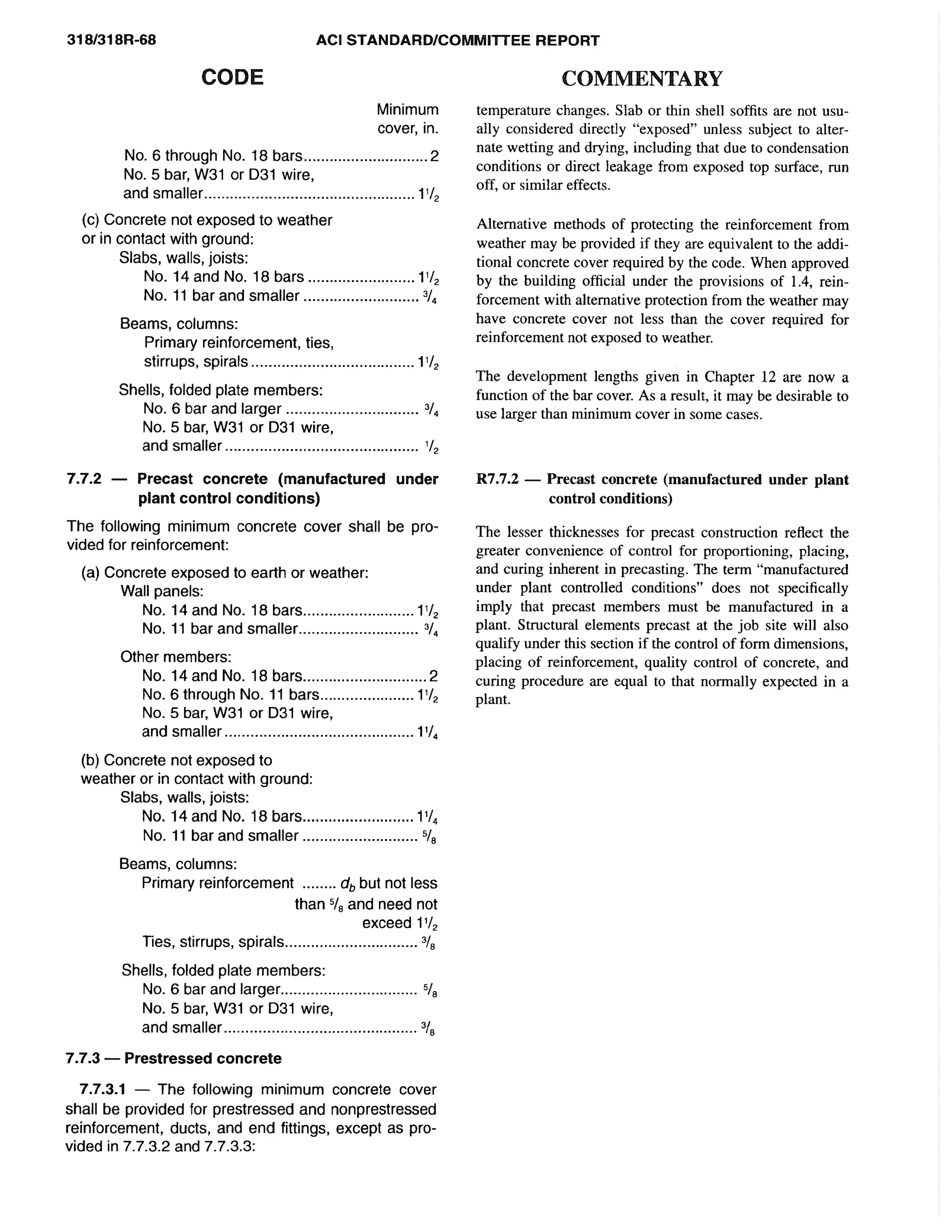 American Concrete Institute ACI 318 Codes | PDF