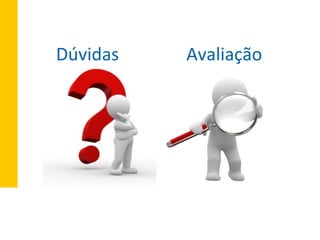 Dúvidas	
  	
  	
  	
  	
  	
  	
  	
  	
  	
  	
  	
  	
  	
  	
  	
  Avaliação	
  
 