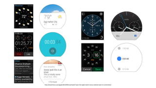 Dr. Ricardo Sosa: sosa.ricardo@gmail.comhttp://arstechnica.com/apple/2014/09/smartwatch-wars-the-apple-watch-versus-android-wear-in-screenshots/
 