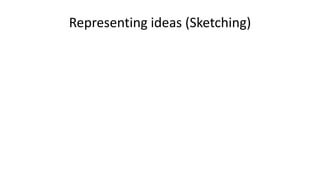 Representing ideas (Sketching)
 