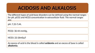 Comprehensive Overview of Acid-Base Homeostasis and Its Regulation in ...