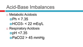 Regulation of Acid-Base BalanceRespiratory System  