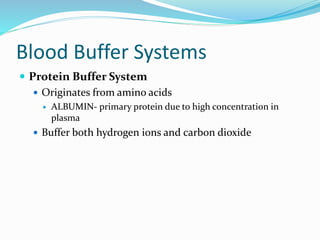 Protein Buffer Example Acid base balance | PPTX