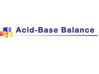 Acid-Base Balance 