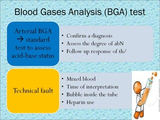 Blood Gases Analysis (BGA) test 
 