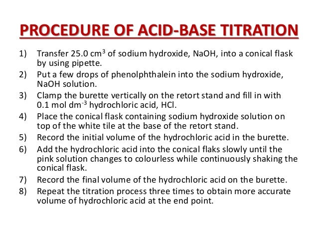 Acid base titration