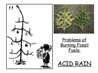 Problems of Burning Fossil Fuels: ACID RAIN 