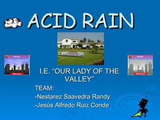 ACID RAIN I.E. “OUR LADY OF THE VALLEY” TEAM: -Nestarez Saavedra Randy -Jesús Alfredo Ruiz Conde 
