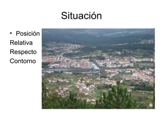 Situación
• Posición
Relativa
Respecto
Contorno
 