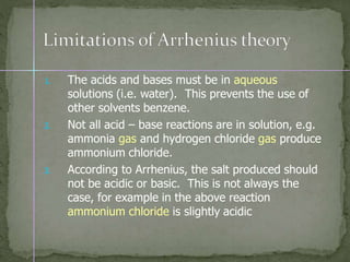 Acid and base theories | PPTX