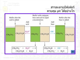 สารละลายบัฟเฟอร์
ควบคุม pH ได้อย่างไร
 