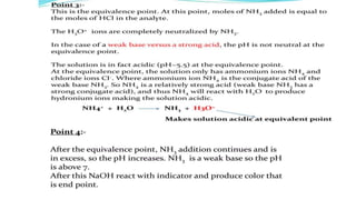 • For example, the titration of boric acid, H3BO3, for which Ka is 5.8 *
10–10
, yields a poorly defined equivalence point...
