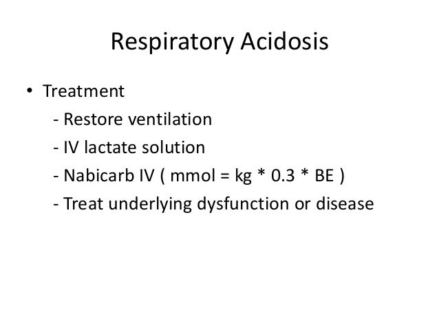 Acid base abnormalities (causes and treatment)