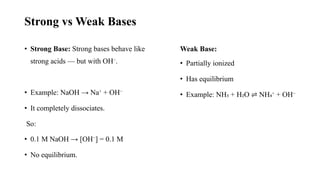 Weak Base Simulation Acids, Bases, and pH in Analytical Chemistry | PDF