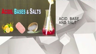 ACID, BASE
AND SALT
 