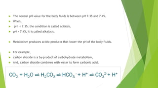 Acid and base balance | PPTX