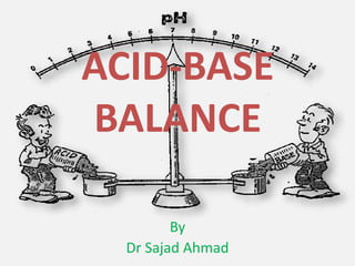 ACID-BASE
BALANCE
By
Dr Sajad Ahmad
 