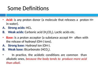 Acid base balance.pptx human biochemistry. | PPTX