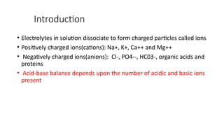 Acid base balance and interpretation of ABG | PPTX
