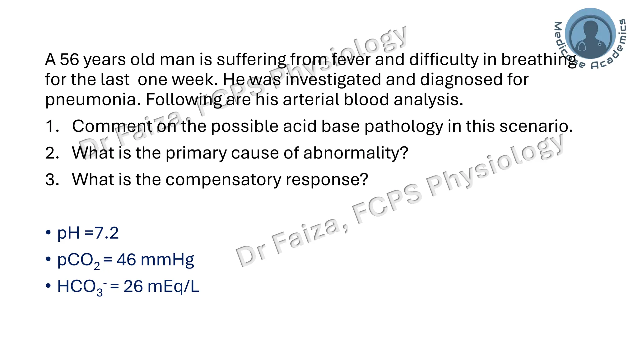 Acid base balance; interpretation & lines of defence