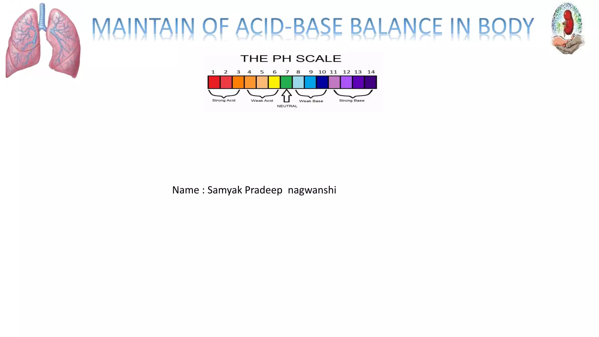 Acid base balance in body | PPTX
