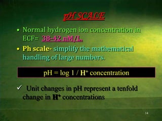The physiologic processes: the excretion of volatile acids by the lungsand fixed acids by the kidneys4