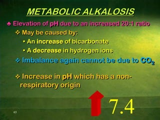 38As H+Hb picks up O2 from the lungs the Hb which has a higher affinity for O2 releases H+ and picks up O2Liberated H+ from H2O combines with HCO3-HCO3-H2CO3CO2(exhaled)O2O2H+HbO2O2