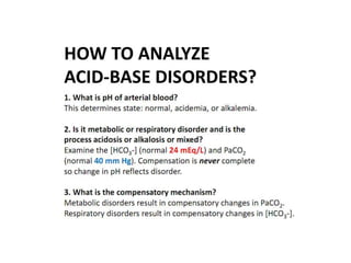 Acid base controle