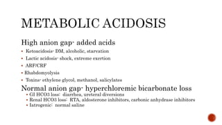 SIMPLE AND SYSTEMATIC APPROACH TO Acid base disorders  