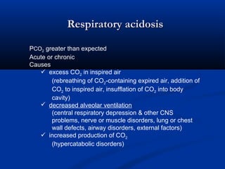 Pco2 Base Excess Acid base disturbances | PPT