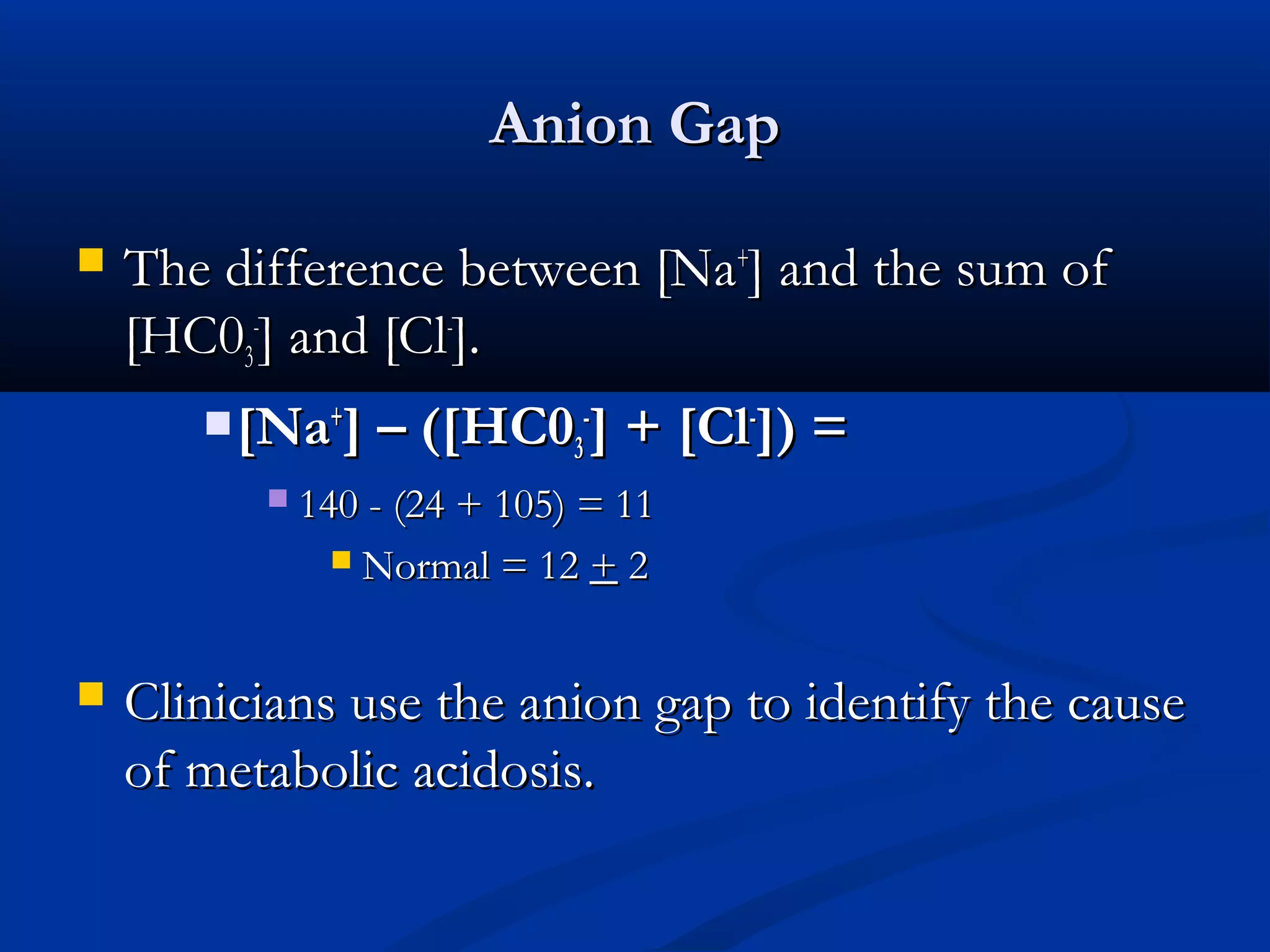 Acid base disturbances | PPT