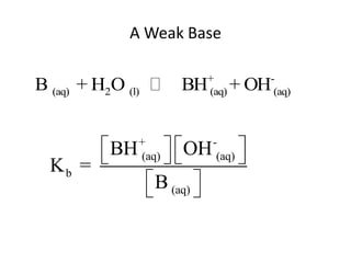 Weak Base Approximation Acid Base Equilibrium | PPTX