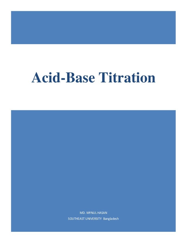 Acid base titration