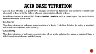 Comprehensive Guide to Acid-Base Titration and Theories | PPTX