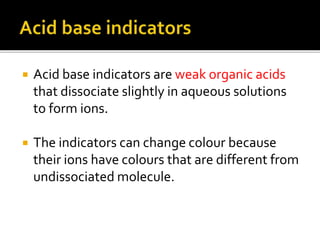 Acid base titrations | PPTX