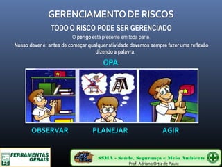 SSMA - Saúde, Segurança e Meio Ambiente 
Prof. Adriano Ortiz de Paulo 
 