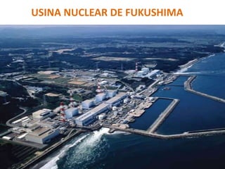  produção de energia.USINA NUCLEARNa usina nuclear ocorre fissão nuclear de modo controlado e a energia liberada é aproveitada para a produção de energia elétrica.Fissão nuclear : é o processo de quebra de núcleos grandes em núcleos menores, liberando uma grande quantidade de energia.     1g de U235= 30T de explosivo TNT.