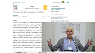 16
http://www.salzburgglobal.org/topics/imagination/article/arne-dietrich-various-forms-of-creativity-are-governed-by-two-different-brain-systems.html
 