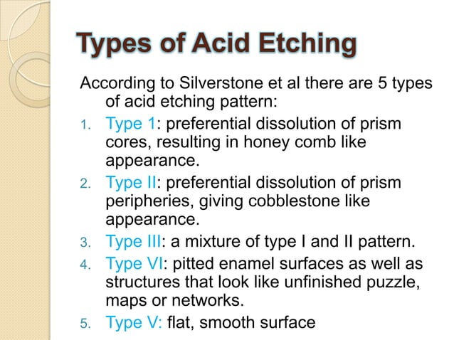 Acid Etching of Enamel and Bond Strength | PPTX