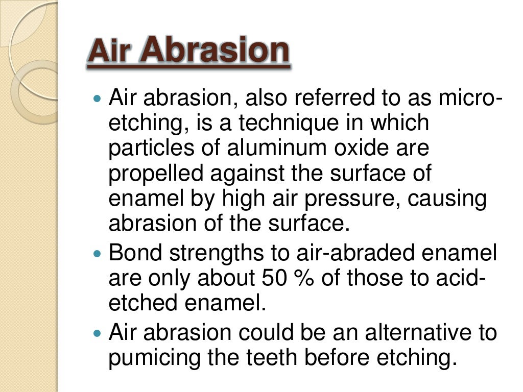 Acid Etching of Enamel and Bond Strength