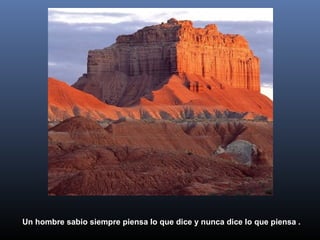 Un hombre sabio siempre piensa lo que dice y nunca dice lo que piensa .
 