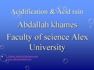 Acidification & acid rain