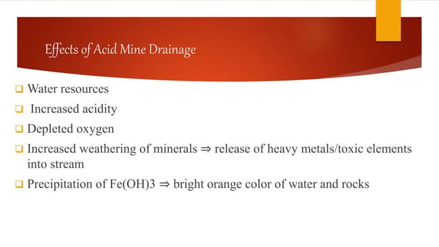 Acid mine drainage.pptx | Chemistry | Science