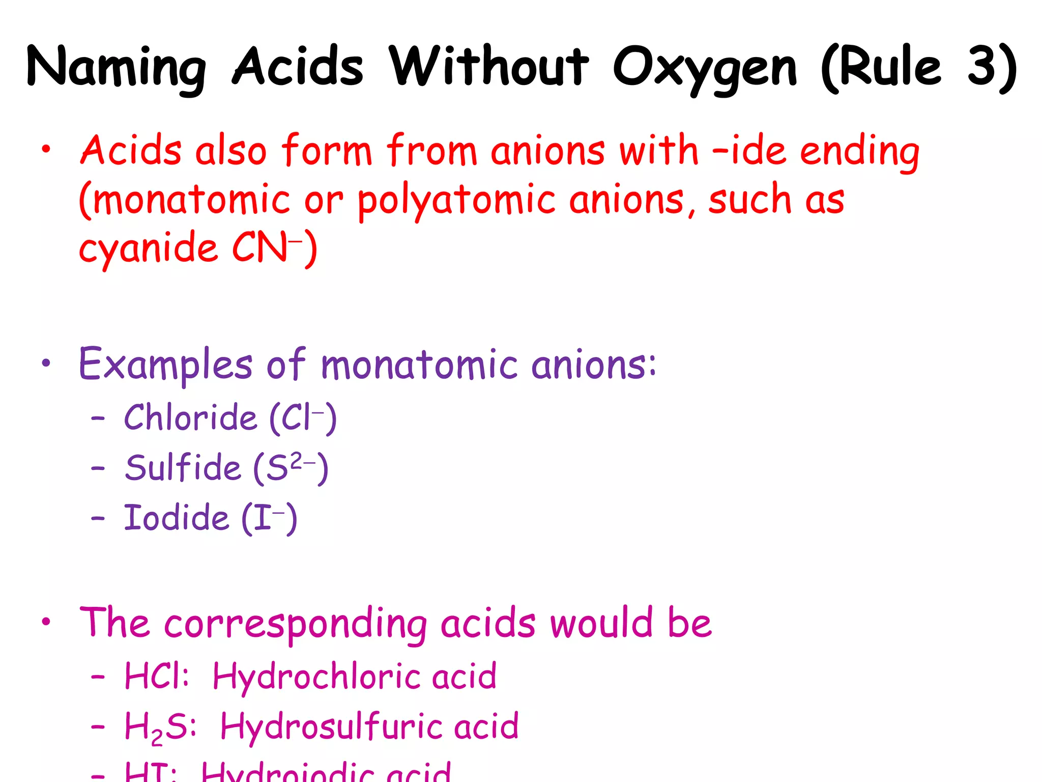 Acid nomenclature | PPTX