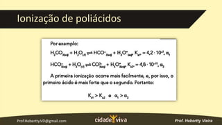 Prof.Hebertty.VD@gmail.com
Ionização de poliácidos